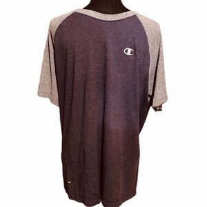 Champion Two Tone Gray Raglan T-Shirt Men's L Large